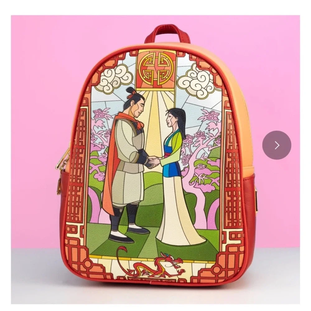 Loungefly Mulan Stained Glass Mini Backpack Exclusive